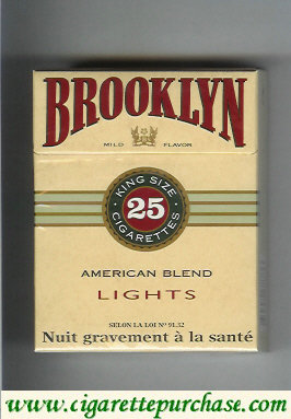 Brooklyn cigarettes American Blend Lights king size 25